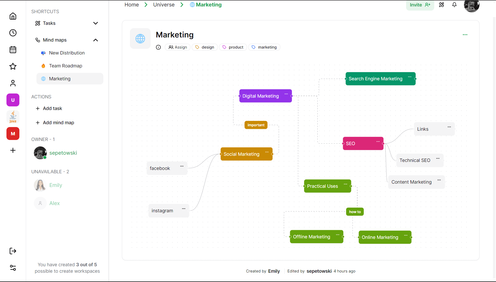 mindMap - light theme